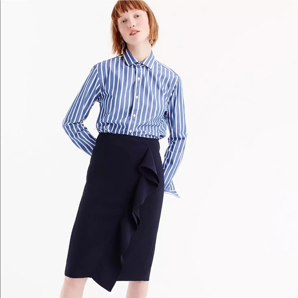 NWOT! J.Crew Ruffle pencil skirt - Size 6